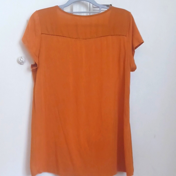 SOLD - Camaieu Orange Top Blouse - Picture 4 of 12